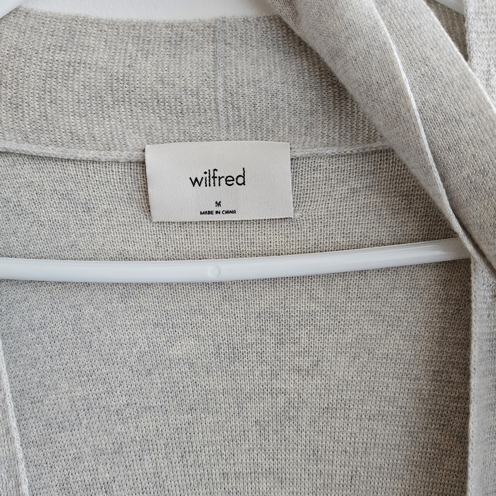 Wilfred Belize Long Knit Cardigan in Light Gray - Picture 3 of 12